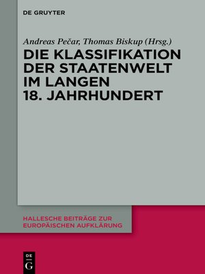 cover image of Die Klassifikation der Staatenwelt im langen achtzehnten Jahrhundert